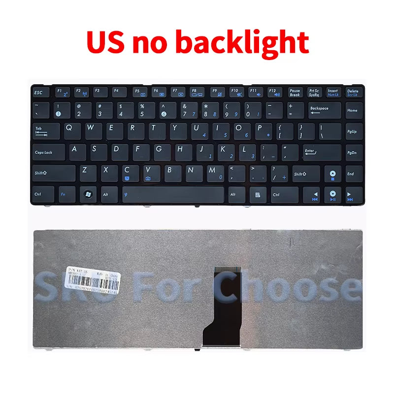 US New Replace Keyboard for X43S X42J X44H K42D A42J A43S X84 X45V K43S A84 X84L X42J X45VD N43S X84H K42J X44L