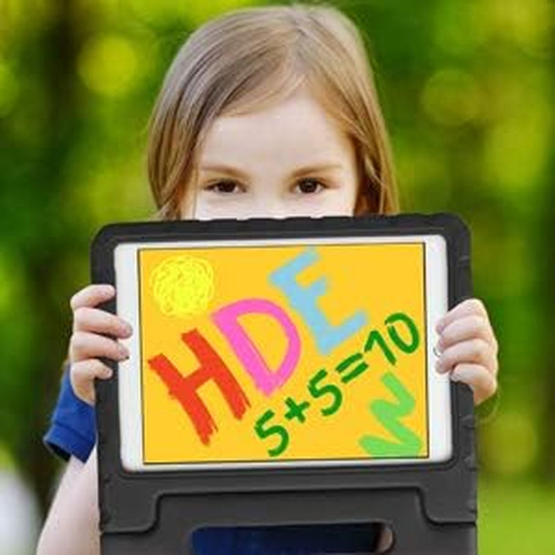 Case for Ipad 9Th Generation Kids Shockproof Cover 10.2 Inch with Handle Stand Fits 2021 9Th Gen, 2020 8Th, 2019 7Th Tablet - Black