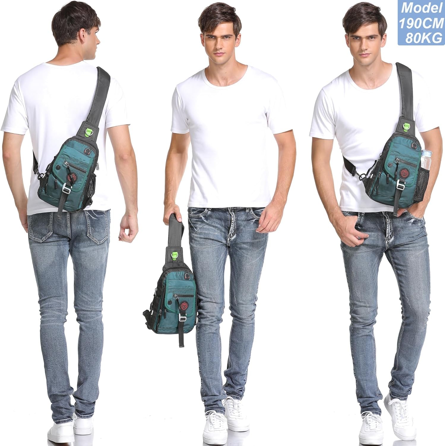 Sling Bag Chest Shoulder Backpack Crossbody Bags for Tablet Laptop Outdoor Hiking Men Women