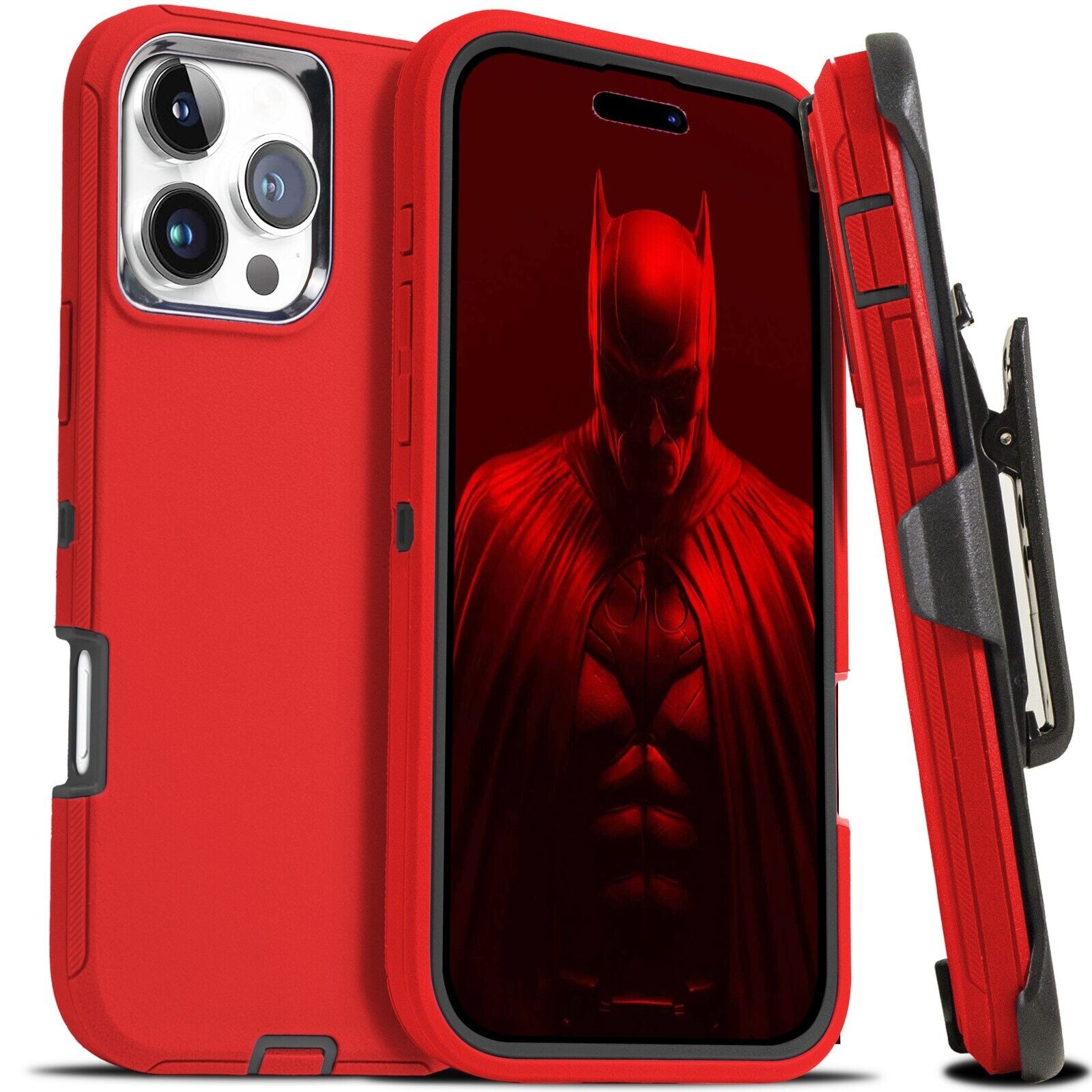 For Iphone 16 15 14 plus 13 12 Pro Max Shockproof Heavy Duty Case + Belt Clip