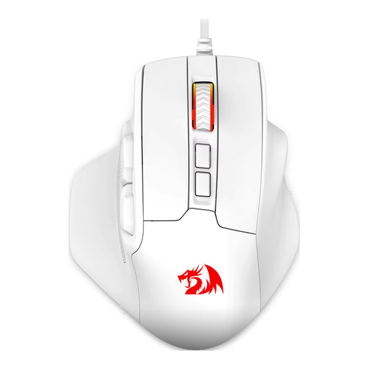 M806 Gaming Mouse, 7 Programmable Buttons Wired RGB Mouse, Software Supports DIY Keybinds & Backlit, Black/White Mouse
