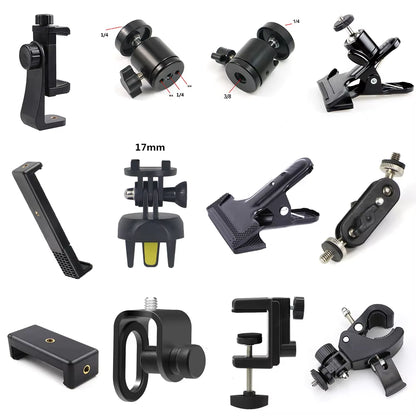 Tablet Stand Bracket Ring Light Ball Head Tripod Adapter Photography Camera Hot Shoe Phone Clip Replacement Parts Accessory