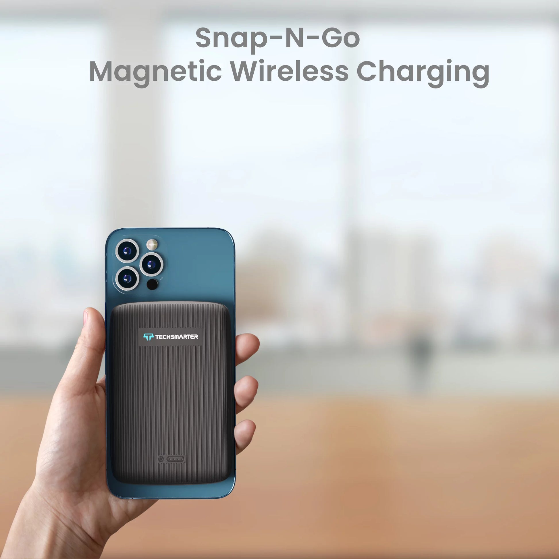 Magnetic 10000Mah Wireless Power Bank, 18W USB-C PD Portable Charger. Compatible with Iphone 14, 13, 12 Only