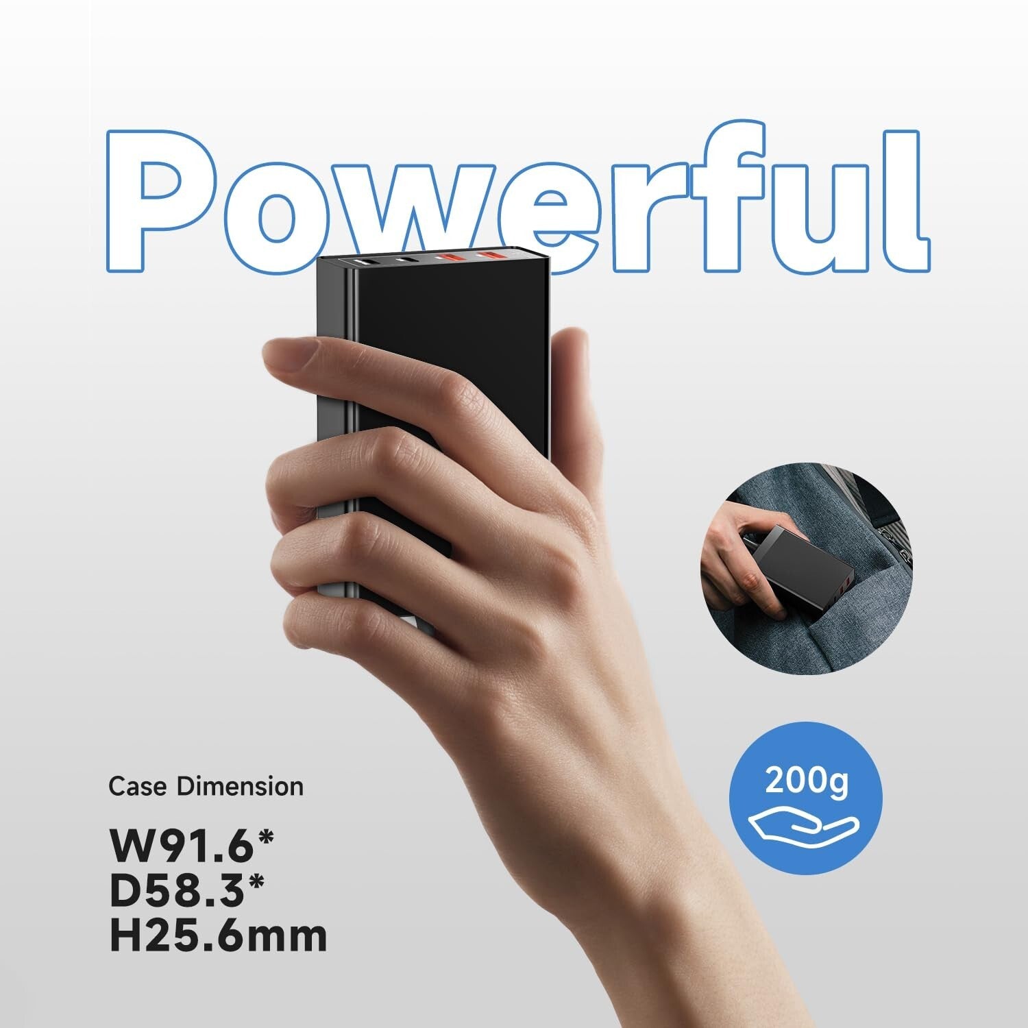 HKY Car Charger Multiple Ports Gan USB-C PD3.1(140W)+QC