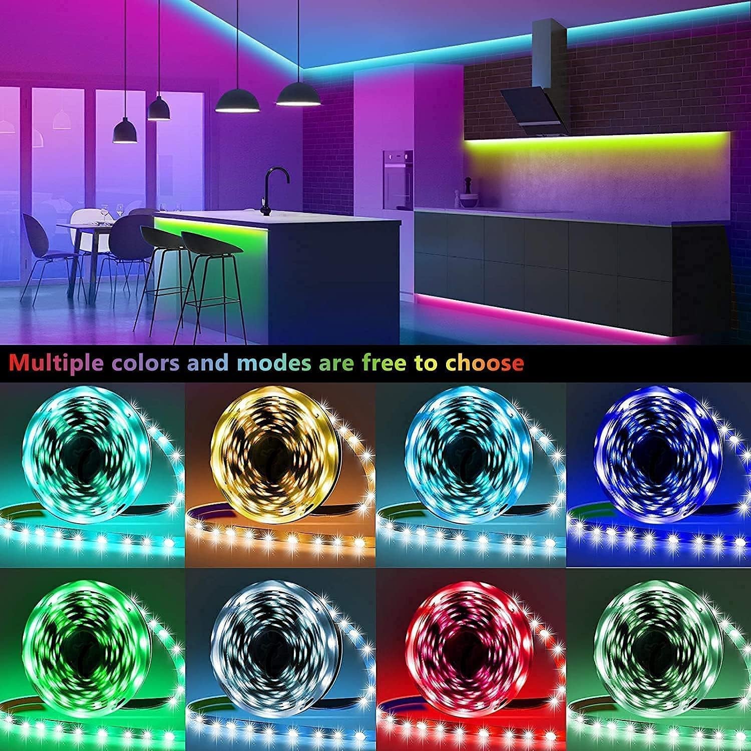 Transform Your Space with ZOZOO Smart LED Strip Lights - Bluetooth Control, Music Sync & Color Changing for Ultimate Bedroom & Party Ambiance!