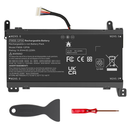 FM08 Battery for HP OMEN 17-An1Xx 17T-AN000 HSTNN-LB8B 922753-421 922977-855