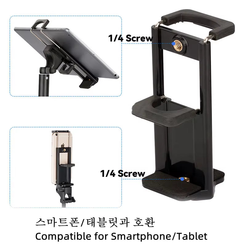 Tablet Stand Bracket Ring Light Ball Head Tripod Adapter Photography Camera Hot Shoe Phone Clip Replacement Parts Accessory
