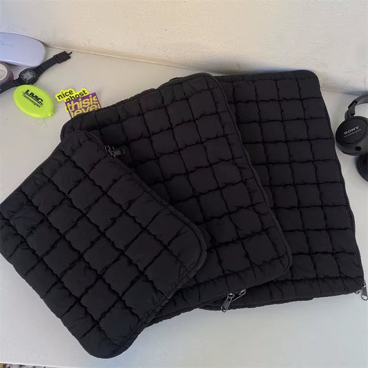 Puffy Laptop Bag Sleeve 11/13/14/15/15.6 Inch Quilted Case Laptop Cover for Macbook Air Pro/Ipad/Lenovo/Hp Puffer Notebook Pouch