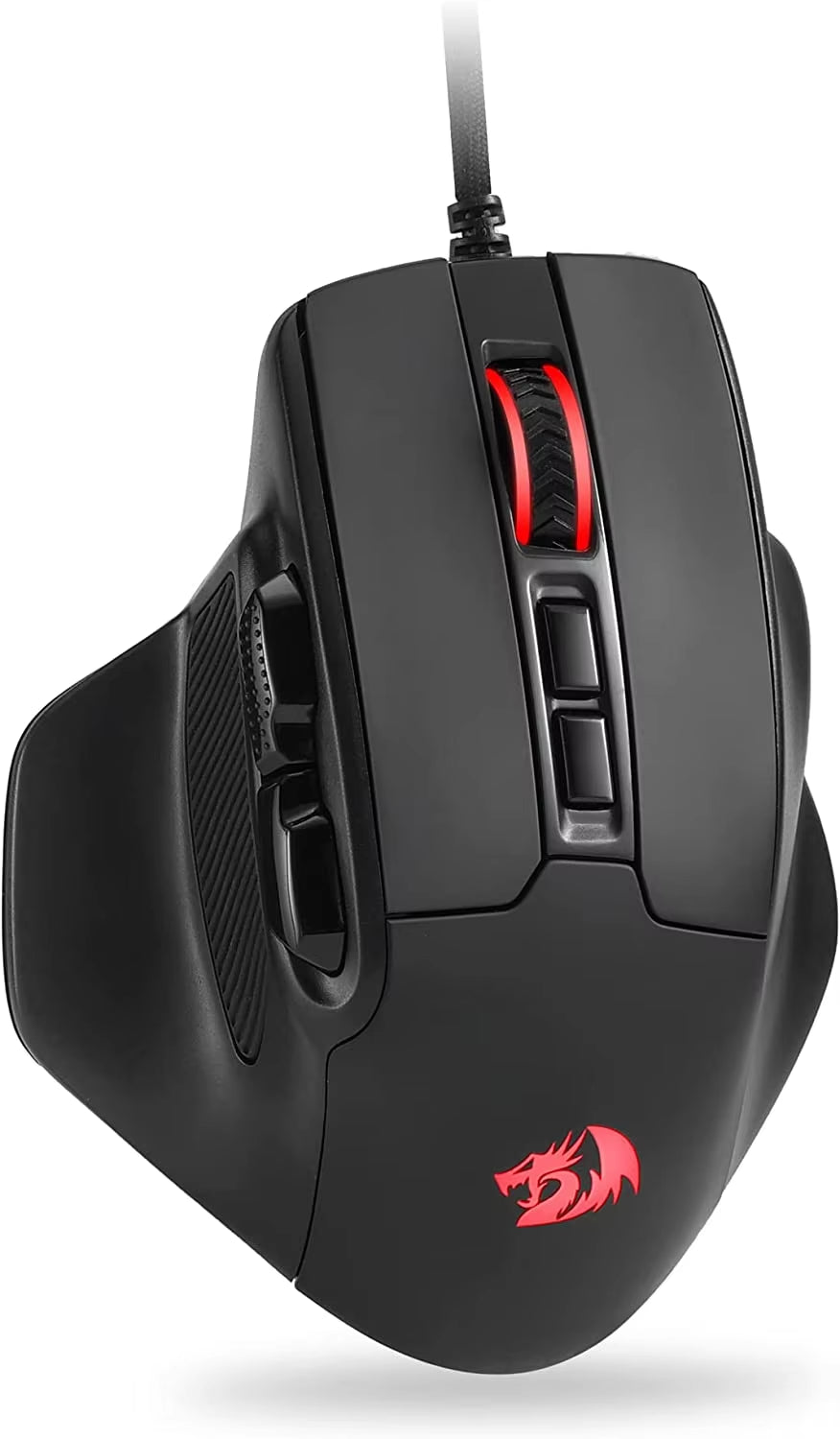 M806 Gaming Mouse, 7 Programmable Buttons Wired RGB Mouse, Software Supports DIY Keybinds & Backlit, Black/White Mouse