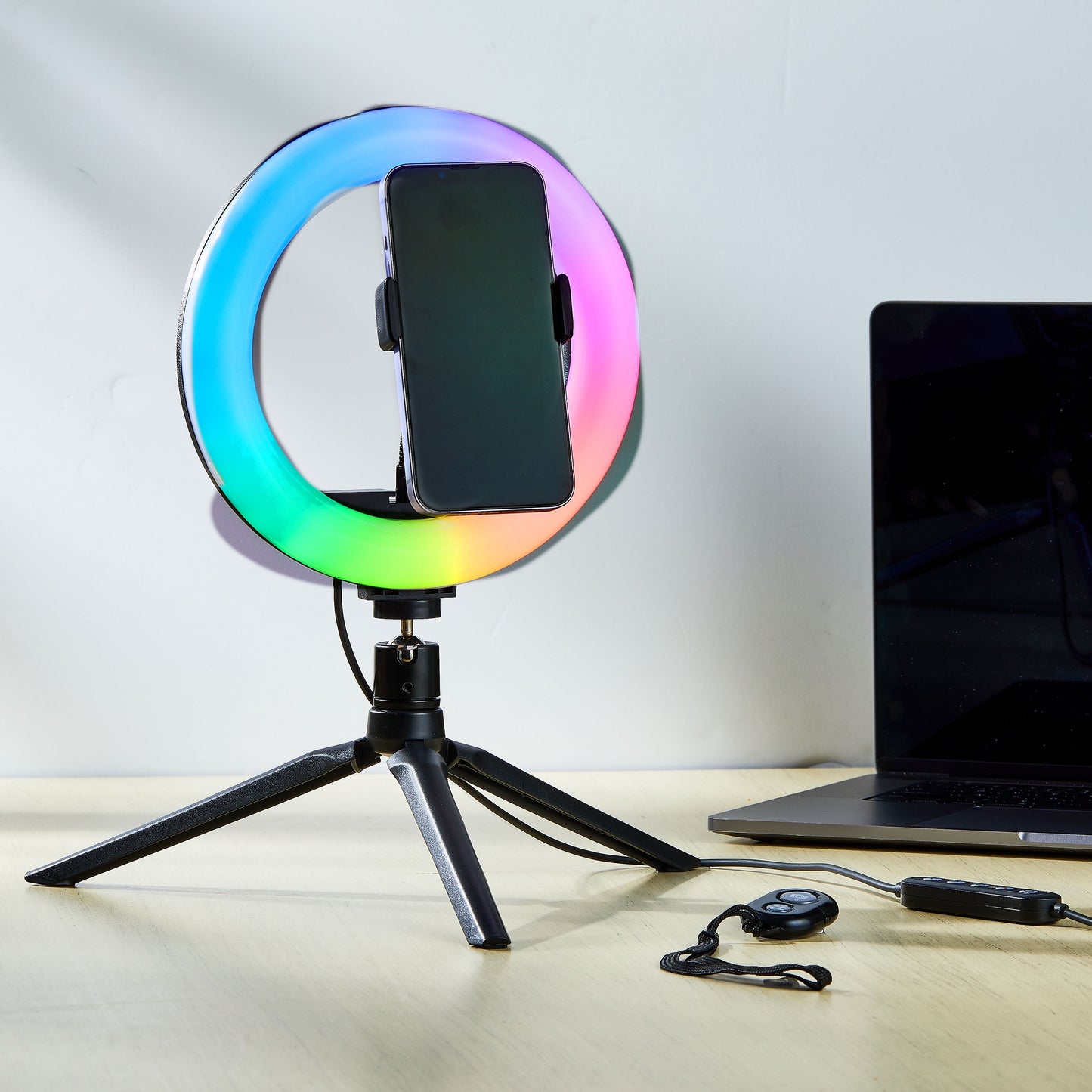 8" Tabletop RGB LED Ring Light with Tripod