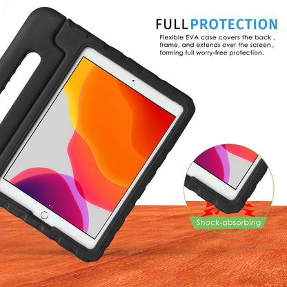 Case for Ipad 9Th Generation Kids Shockproof Cover 10.2 Inch with Handle Stand Fits 2021 9Th Gen, 2020 8Th, 2019 7Th Tablet - Black