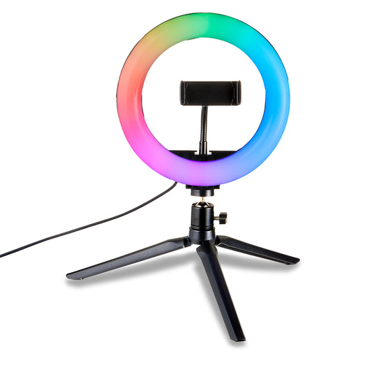 8" Tabletop RGB LED Ring Light with Tripod