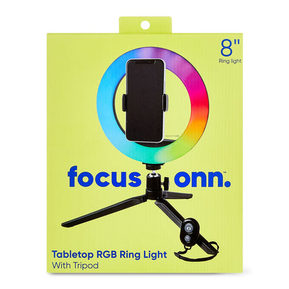 8" Tabletop RGB LED Ring Light with Tripod