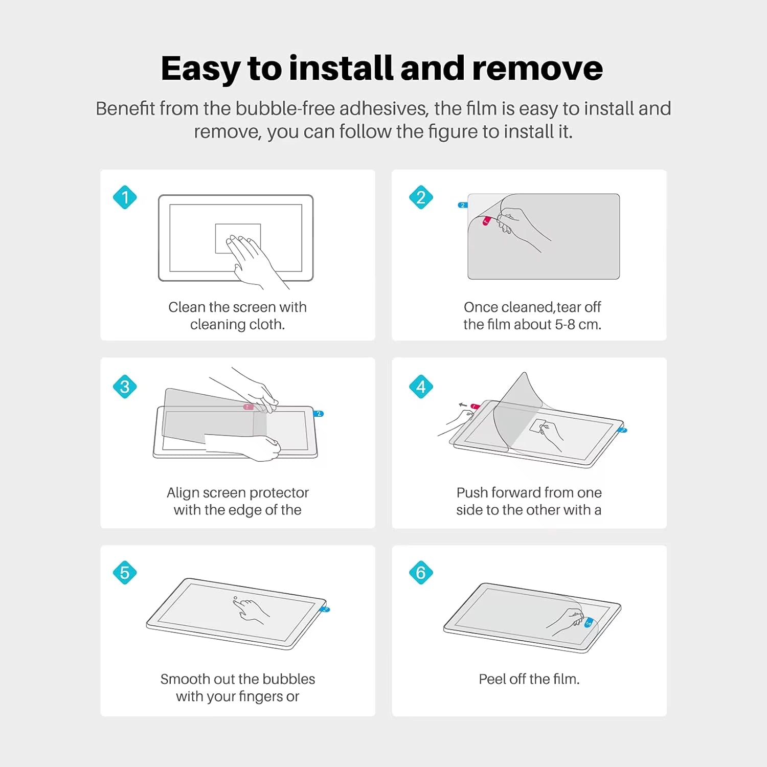 Drawing Tablet Anti-Glare Matte Screen Protector, Anti-Scratch Protector Film for Android Tablet Kamvas Slate 10