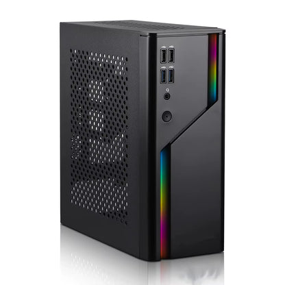 D32R Mini ITX Case, SFF Small Form Factor, Mini-Tower HTPC Computer Cases, Vented Panels 0.8Mm SPCC PC Chassis