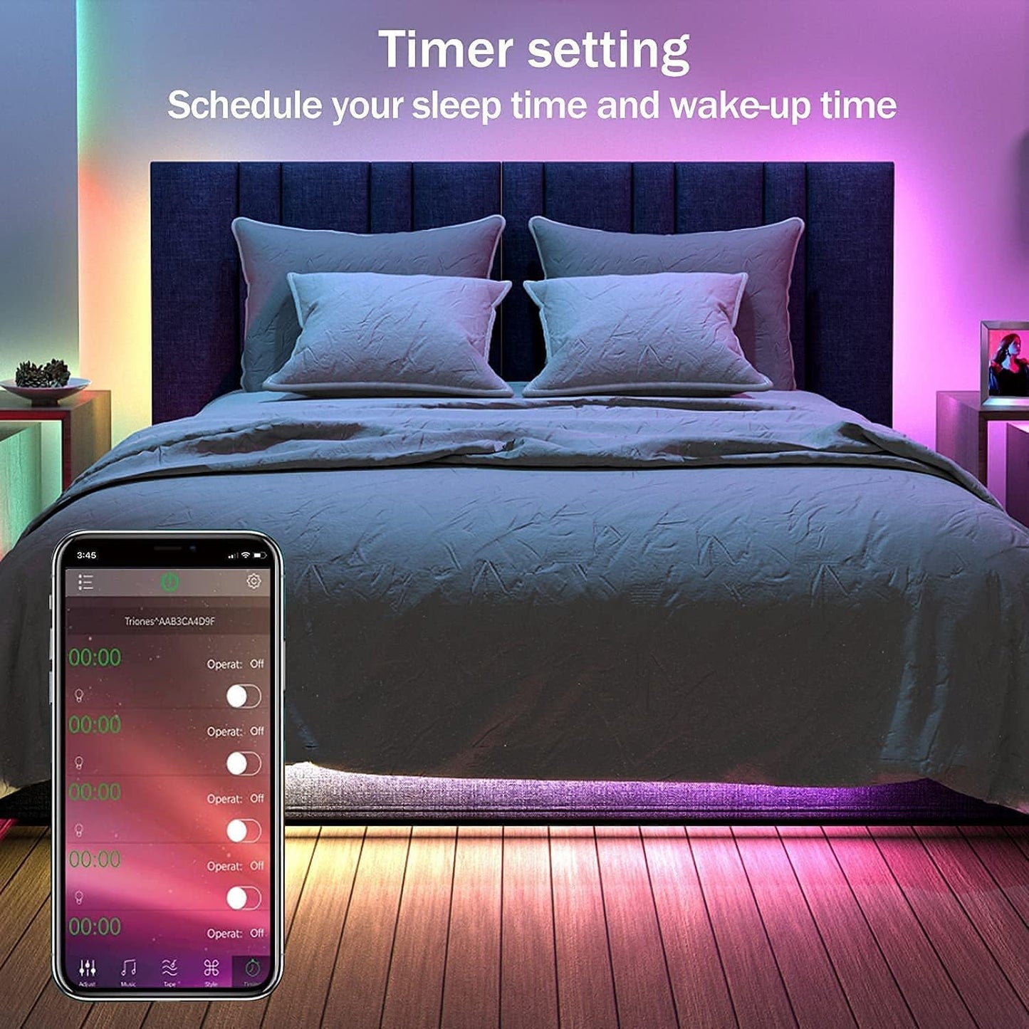 Transform Your Space with ZOZOO Smart LED Strip Lights - Bluetooth Control, Music Sync & Color Changing for Ultimate Bedroom & Party Ambiance!