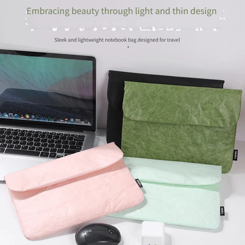 28X21Cm Vintage/Retro Style Tyvek Paper Tablet Sleeve Case, Bag for Ipad, Ipad Pro, Water Repellent, Scrapbooking Stickers Bags