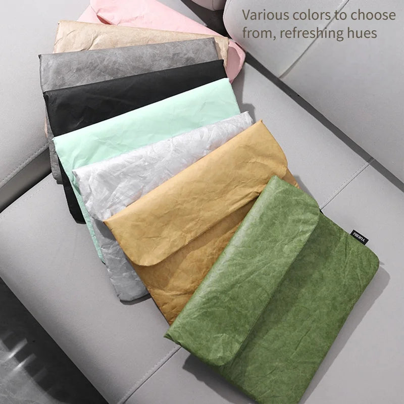28X21Cm Vintage/Retro Style Tyvek Paper Tablet Sleeve Case, Bag for Ipad, Ipad Pro, Water Repellent, Scrapbooking Stickers Bags