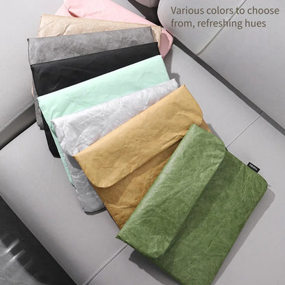 28X21Cm Vintage/Retro Style Tyvek Paper Tablet Sleeve Case, Bag for Ipad, Ipad Pro, Water Repellent, Scrapbooking Stickers Bags