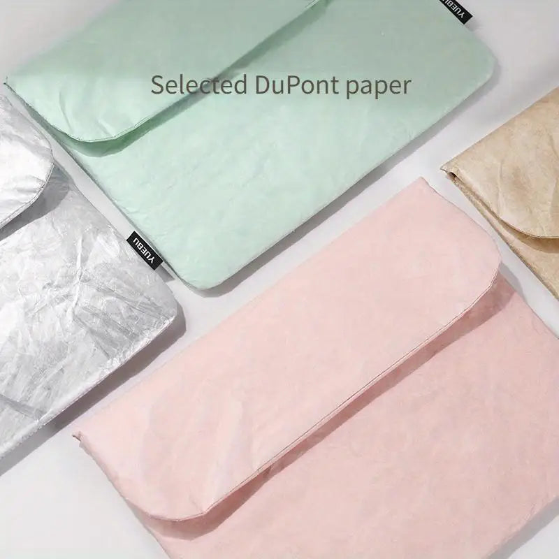 28X21Cm Vintage/Retro Style Tyvek Paper Tablet Sleeve Case, Bag for Ipad, Ipad Pro, Water Repellent, Scrapbooking Stickers Bags