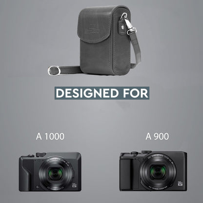 Leather Camera Case with Strap Compatible with Nikon Coolpix A1000, A900
