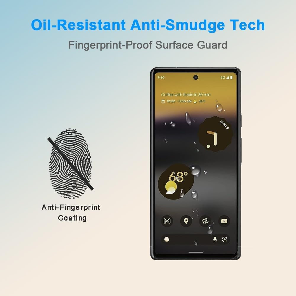 3 PCS Screen Protectors for Google Pixel 6A, HD Tempered Glass Screen...