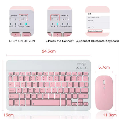 Bluetooth Keyboard for IOS Android Windows Wireless Keyboard for Tablet Cellphone Tablet Accessories for Ipad Samsung Tab Mouse
