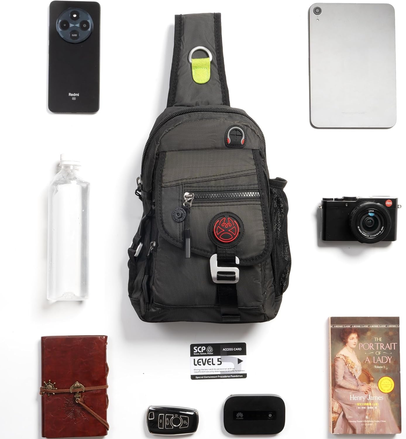 Sling Bag Chest Shoulder Backpack Crossbody Bags for Tablet Laptop Outdoor Hiking Men Women