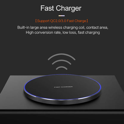 Wireless Charger 15W Fast Charge Aluminum Wireless Charging Pad Compatible with Iphone 16 15 14 13 12 11/XS/XR/8, Samsung Galaxy S25/S24/S23 S22/S21, Note 20/10