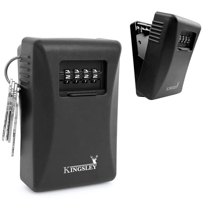 Key Lock Box - Guard-A-Key, Secure Weatherproof Key Box Wall Mount for Indoors and Outdoors, 4 Digit Resettable Combination Code, Large Capacity for Storing Spare Keys
