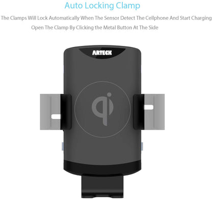 Cargador Rapido Inalambrico Para Auto Coche Cargador De Carro Samsung Y Iphone